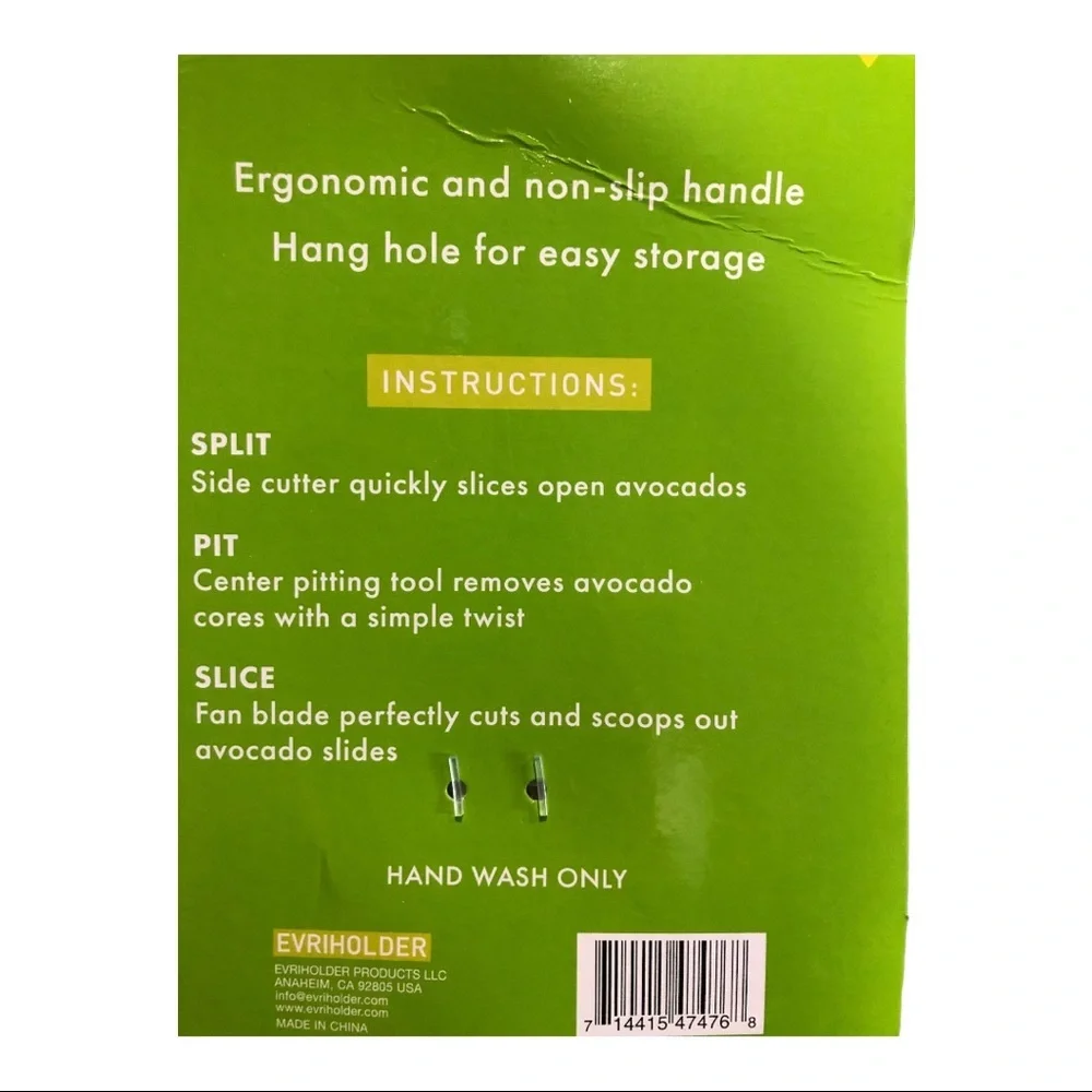 2pack Avocado multipurpose 3-in-1 silicone ergonomic nonslip‎ tool new